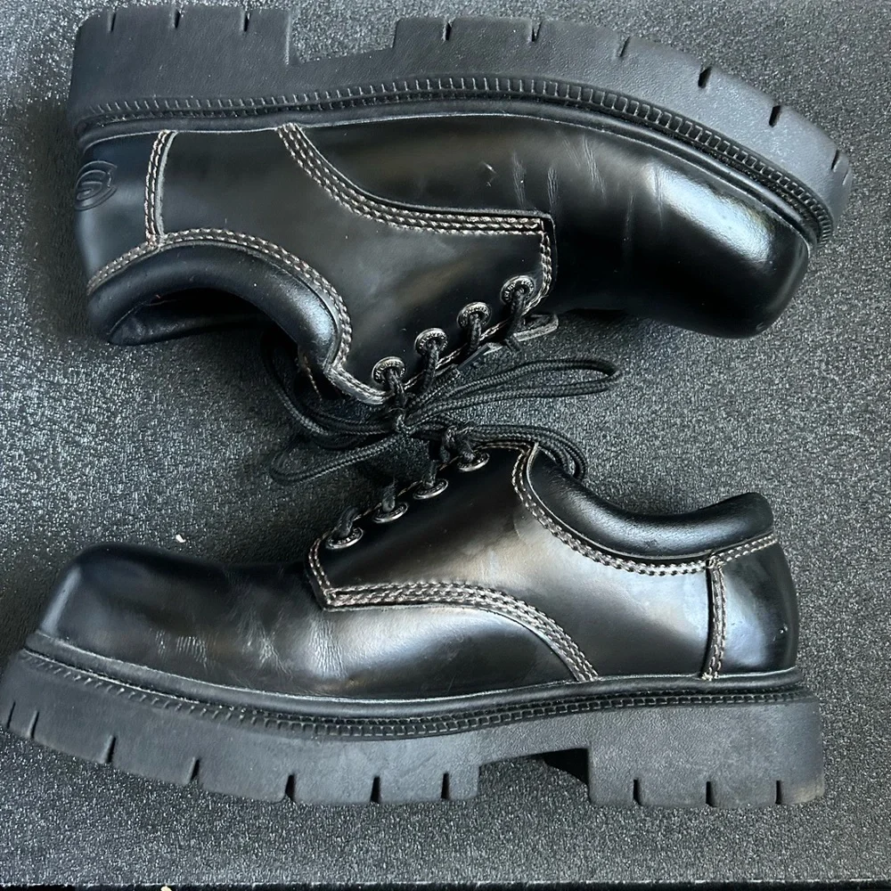 Skechers Men's Black Lace-Up Oxfords Vintage Jammers - Picture 3 of 16